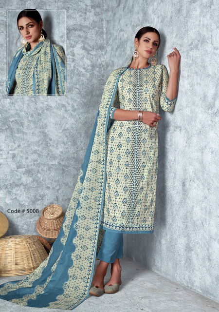 Vaibhav Pashmina Vol 5 Karachi Cotton Dress Material Catalog
